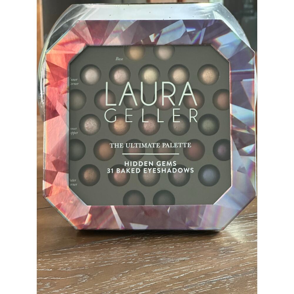 LAURA GELLER Hidden Gems Baked Eyeshadow Palette Shimmer Pigmented Crease-Proof - Picture 2 of 8